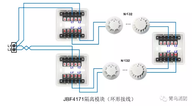 JBF4137隔離模塊環(huán)形接線(xiàn)接線(xiàn)圖